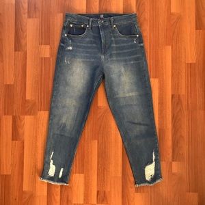 Gap Denim True Skinny Jeans w/ Distressed Details